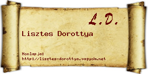 Lisztes Dorottya névjegykártya